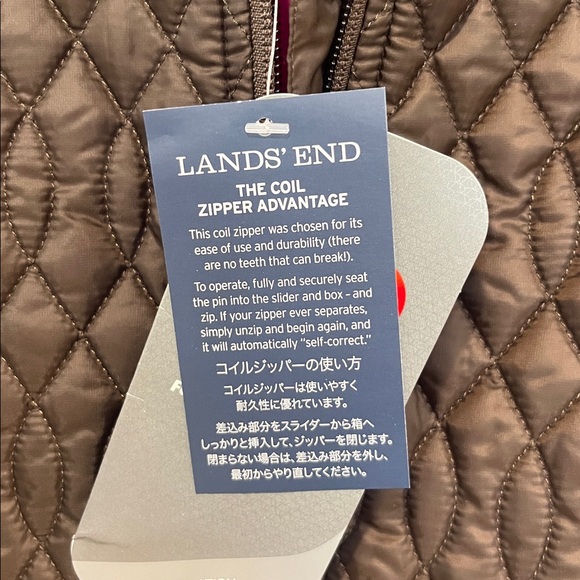 Lands' End Quilted Brown Jacket - Picture 7 of 9
